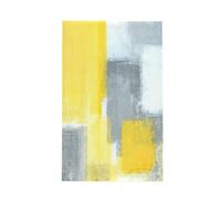 AUGUSTRUSH Ultra Absorbent Kitchen Towels with Reinforced Edges & Hanging Loop, Quick-Dry Multi-Purpose Cleaning Cloths, Grey Yellow Abstract Lint-Free Dish Towels for Kitchen, Oil-Resistant