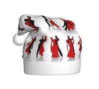 AUGUSTRUSH Unisex Christmas Hat for Adults, Ballroom Dance Santa Cap, Soft Warm Santa Cap for Holiday Parties Events, Xmas Hat for Festive New Year Party, Christmas Hats for women & men