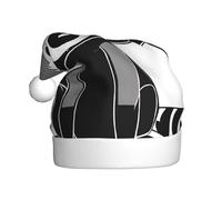AUGUSTRUSH Unisex Christmas Hat for Adults, Cartoon cute raccoon Santa Cap, Soft Warm Santa Cap for Holiday Parties Events, Xmas Hat for Festive New Year Party, Christmas Hats for women & men