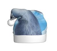 AUGUSTRUSH Unisex Christmas Hat for Adults, Cute Penguins Taking Pictures Santa Cap, Soft Warm Santa Cap for Holiday Parties Events, Xmas Hat for Festive New Year Party, Christmas Hats for women & men