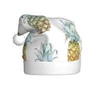 AUGUSTRUSH Unisex Christmas Hat for Adults, Fashion Pineapples Santa Cap, Soft Warm Santa Cap for Holiday Parties Events, Xmas Hat for Festive New Year Party, Christmas Hats for women & men