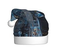 AUGUSTRUSH Unisex Christmas Hat for Adults, New York Fashion City Santa Cap, Soft Warm Santa Cap for Holiday Parties Events, Xmas Hat for Festive New Year Party, Christmas Hats for women & men