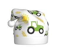 AUGUSTRUSH Unisex Christmas Hat for Adults, tractor farming Santa Cap, Soft Warm Santa Cap for Holiday Parties Events, Xmas Hat for Festive New Year Party, Christmas Hats for women & men