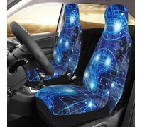 AUGUSTRUSH Universal Fit Car Seat Covers 2 Pack, Artificial Intelligence Brain, Non-Slip Front Seat Protectors For Cars Suvs Trucks, Breathable Automotive Seat Covers, Driving Comfort