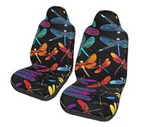 AUGUSTRUSH Universal Fit Car Seat Covers 2 Pack, Cute Dragonfly, Non-Slip Front Seat Protectors For Cars Suvs Trucks, Breathable Automotive Seat Covers, Driving Comfort