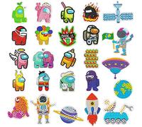 Augweyang 5D DIY Diamond Painting Stickers Kits for Kids Game Us Mosaic Diamond Painting Dots by Numbers DIY Drawing Arts Crafts Supplies for Boys and Girls Children 28Pcs