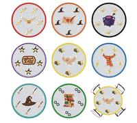 Augweyang Wizard 5D Diamond Painting Coasters with Holder for Adults Kids 8Pcs Magic School Gem Mosaics Making Paint-by-Number Kits Rhinestone Art Craft Home Decoration Supplies Accessories