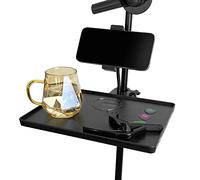 Auhafaly Plastic Microphone Stand Tray Stage Concert Performance Vocal Guitar Accessory with Drink Holder and Microphone Holder