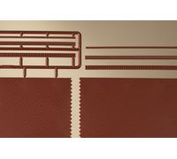 Auhagen 41205 Brick Walls With Tooth Frieze Variants Red HO New