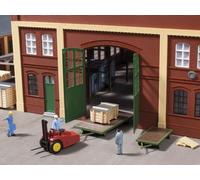 Auhagen 41635 Fork lift Truck & 2 x Flatbed Trailers 00/H0 Gauge Plastic Kit T48