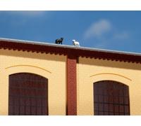 Auhagen 80402 OO/HO Red brick pillars and brick friezes