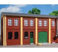 Auhagen 80507 OO/HO Red brick walls with window and door openings