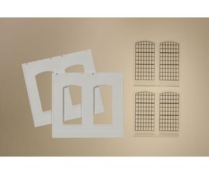 Auhagen 80703 OO/HO Plastered walls with industrial windows