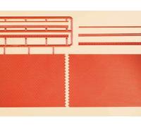 Auhagen kit 44630 N 4 BRICK WALLS WITH INDENTED FRIEZE VERSIONS