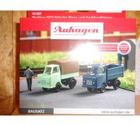 Multicar M22 flatbed, tarpaulin and high-board tipper
