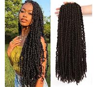AuHeiAmeri 20 Inch Pretwisted Passion Twist Crochet Hair Extensions - 8 Packs Prelooped Water Wave Braids for Black Women (#4)