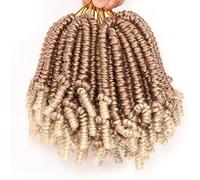 AuHeiAmeri 8Pack/Lot 6Inch pring Twist Hair Short Crochet Hair Extension Passion Twist Hair Curly Crochet Hair Curly End Pretwisted Passion Twist Crochet Hair Bomb Twist Crochet Braid (6 Inch 27-613)