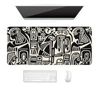 Auhoahsil Desk Mat, Ultra Large Mouse Pad, XXL Gaming Mousepad, Pretty Desk Pad, Big Extended Full Size Desktop Desk Matt for Keyboard, Laptop & Computer, 35.5 x 15.7 in, Ancient Egyptian Pattern