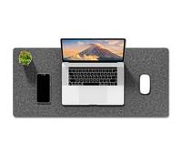 Auhoahsil Felt Desk Mat, Minimalist Large Mouse Pad XL 31.5 x 11.8 in, Desk Matt for Desktop, Keyboard, Laptop, Computer, Office, Work from Home, Gaming, Gray