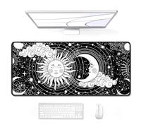 Auhoahsil Large Mouse Pad, XXL Gaming Mousepad, Desk Mat for Desktop, Thick Rubber, Big & Long Size, Stitched Edges, Full Desk Pad for Laptop & Computer, Extended 31.5 x 11.8 in, Magic Astrology