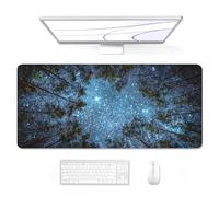 Auhoahsil Large Mouse Pad, XXL Gaming Mousepad, Desk Mat for Desktop, Thick Rubber, Big & Long Size, Stitched Edges, Full Desk Pad for Laptop & Computer, Extended 31.5 x 11.8 in, Silent Night Sky