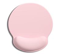 Auhoahsil Mouse Pad, Ergonomic Mouse Pad with Wrist Rest, Pain Relief Computer Gel Mouse Pad Wrist Support for Laptop, Mousepad with Non-Slip PU Base, Mouse Pads for Desk, Light Pink