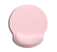 Auhoahsil Mouse Pad, Ergonomic Mouse Pad with Wrist Rest, Pain Relief Computer Gel Mouse Pad Wrist Support for Laptop, Mousepad with Non-Slip PU Base, Mouse Pads for Desk, Light Pink