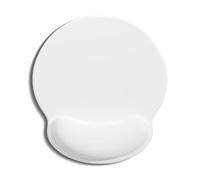Auhoahsil Mouse Pad, Ergonomic Mouse Pad with Wrist Rest, Pain Relief Computer Gel Mouse Pad Wrist Support for Laptop, Mousepad with Non-Slip PU Base, Mouse Pads for Desk, White