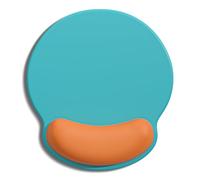 Auhoahsil Mouse Pad, Ergonomic Mouse Pad with Wrist Rest, Pain Relief Computer Gel Mouse Pad Wrist Support for Laptop, Mousepad with Non-Slip PU Base, Mouse Pads for Desk, Teal Orange