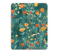 Auhoahsil Mouse Pad, Thick Computer Mousepad with Anti-Slip Silicone Base, Soft Memory Foam Filling, Easy Gliding Surface, Cute Mouse Mat for Gaming, Work, Women, 7.1 x 8.7 x 0.2 in, Green Flower