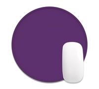 Auhoahsil Round Mouse Pad, Cute Small Computer Mouse Mat, Stitched Edge, Non-Slip Rubber, Washable Mousepad Cloth for Wireless Mouse, Gaming, Office, Laptop, Women, Men, 8.7 x 8.7 in, Dark Purple