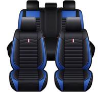 AUHOAZ Full Set Leather Seat Covers for VW Caddy Maxi Life 2010-2015, All-inclusive Leather Seat Covers Luxury Front Rear Seat Protectors Custom All Weather Breathable Seat Covers,black blue