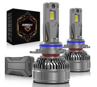 AUHSSAN 9012 LED Headlight Bulb, 200W 40000LM HIR2 Headlight Bulb, 700% Extremely Bright 6500K White Light Conversion Kit, Canbus Error Free, Plug and Play, High Efficiency Cooling System,Pack of 2