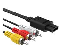 Auhsuxo N64 AV Cable, Gamecube AV Composite RCA Cable Audio Video Cord Compatible with N64, Gamecube GC,Super SNES TV Game, 1.8M/6FT