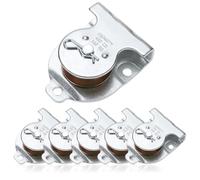 AuInn Ceiling Mount Single Pulley 1-1/2 Inch Wall Mount Pulley Ceiling Pulley for 3/8" Wire or Rope, Pack of 6
