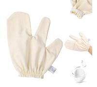 Auiremrti Garshana Gloves, Raw Silk Massage, Raw Silk Gloves Garshana with Elastic Wristbands, for Skin Brushing Massage