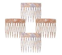 Auiremrti Hair Comb for Tucking, 4-piece Mini Hair Clip Set, Dopamine Colour Match, French Side Combs Made from Cellulose Acetate, Vintage Design, Ideal for All Hair Types