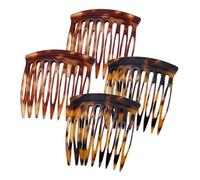 Auiremrti Hair Comb for Tucking, 4-Piece Mini Hair Clips Set, French Side Combs Made of Cellulose Acetate, Vintage Design, Ideal for All Hair Types