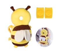 Auirshiky Baby Head Protection Pillow, Breathable & Adjustable, Bee-Shaped, 21x6x37 cm, PP Cotton Fill, Indoor Use, Baby Safety Gear