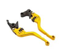 Auitoer Brake Clutch Lever Motorcycle 158mm Short 7/8" Thumb Roller Brake Clutch Levers for Yamaha YZF R1 04-08 R6 05-16(Gold)