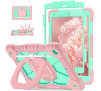 Auizotl Case for iPad 9th/8th/7th Generation 10.2 Inch iPad Case 9th Generation with Screen Protector/Rotate Stand/Pen Holder,Military Grade Shockproof i Pad 9th/8th/7th Gen Cases for Kids,Rose Mint