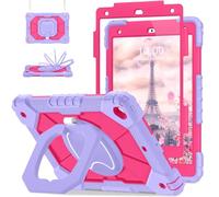Auizotl Case for iPad 9th/8th/7th Generation 10.2 Inch iPad Case 9th Generation with Screen Protector/Rotate Stand/Pen Holder,Military Grade Shockproof i Pad 9th/8th/7th Gen Cases,Purple Pink