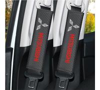 AUJSHDH 2 Pcs Car Seat Belt Pads, for Mitsubishi Outlander PHEV Sport Pajero Sport Triton Comfort Breathable Seatbelt Shoulder Padding Protector Soft Seatbelt Protective Cover