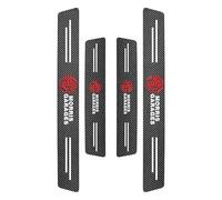 AUJSHDH 4 Pcs Car Door Sill Plate Protectors, for MG HS Trophy 2024 Carbon Fiber Automobile Threshold Protection Sticker Welcome Pedal Decor