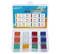 AUKENIEN Torpedo Fuses Set, 120pcs 5A-40A Ceramic Fuses, Premium Material, Easy Installation, for Vintage Cars & Motorcycles