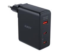 Aukey 3-Port 140W PD Wall Charger with GaN Power Tech, black