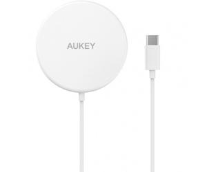 Aukey Aircore Magnetic Qi Wireless Charger 15W - White