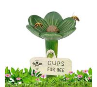 Aukojoy Bee Pollinator Feeder with Drinking Cup and Post Base