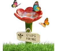 Aukojoy Bee Pollinator Feeder with Drinking Cup and Post Base