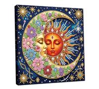 Aukojoy DIY Stars Moon Pearl Art Diamond Painting for Adults Gift Home Decor 25x25cm